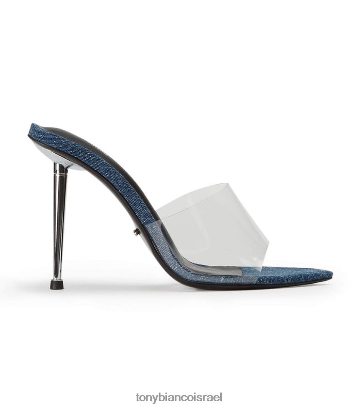 נעלי עקב | נשים ויניליט שקוף/גינס כחול Tony Bianco עקבי mylo 8BNR8T88